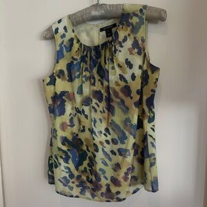 St John Multicolor Sleeveless Silk Blouse- Size 4